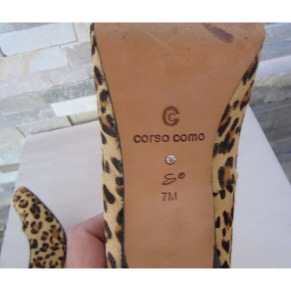 Corso Como Leopard Black Hair Calf Heel Heels in Size 7M - Picture 8 of 8